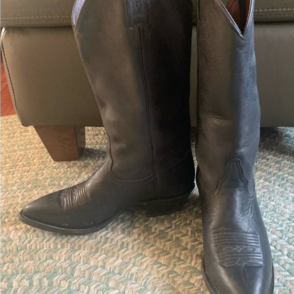 Black Leather Tony Lama Women’s Boots Size 6